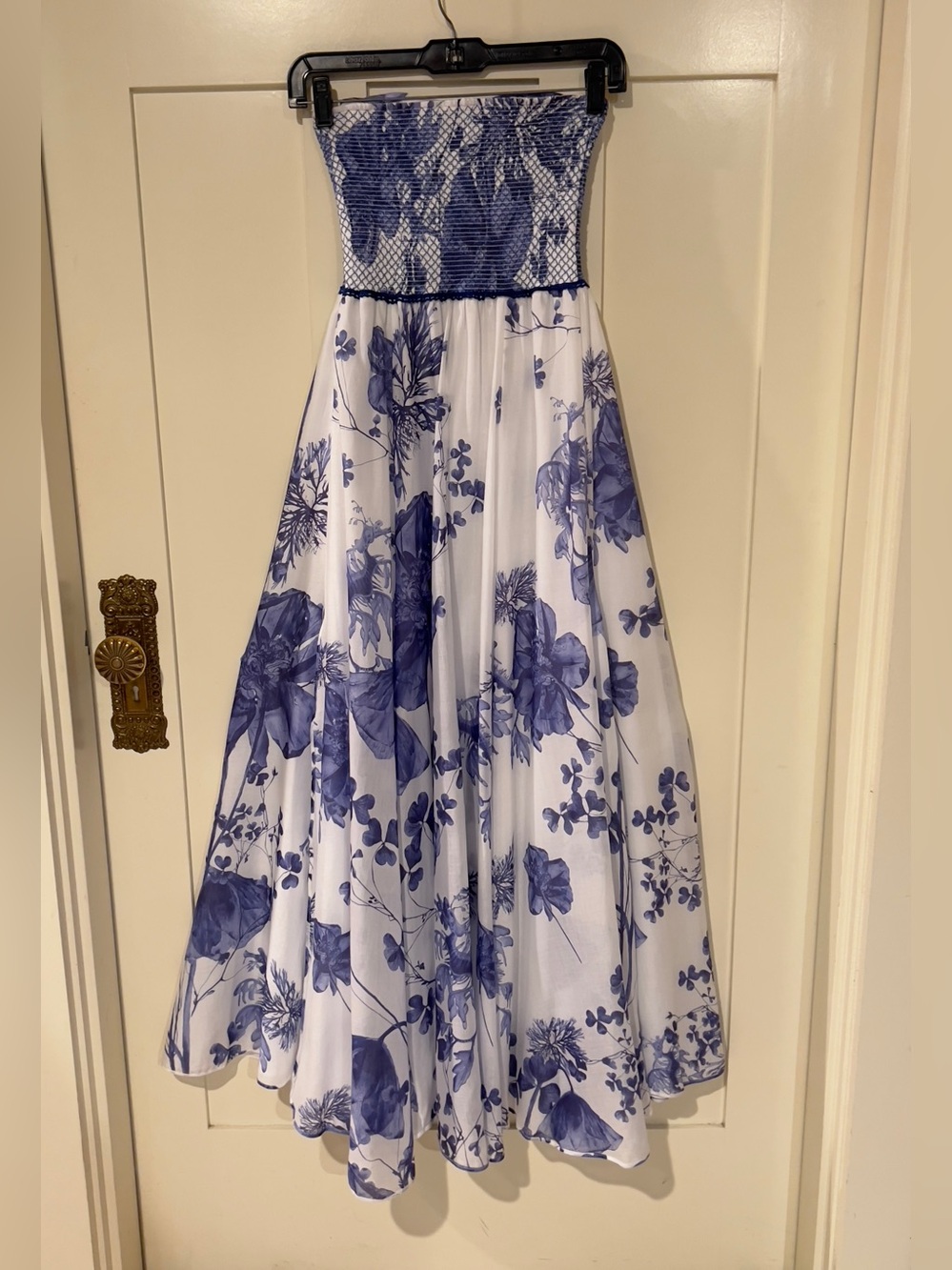 CHARO RUIZ Stunning Kolay Strapless Smocked Floral Maxi Dress Ibiza 1989 Small - Picture 7 of 15